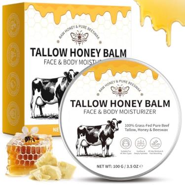 Imagem de Ruduwu Hidratante de sebo bovino para pele - 100% sebo bovino alimentado com capim para cuidados com a pele, loção artesanal natural, creme de sebo batido para pele sensível, pele lisa - hidratante