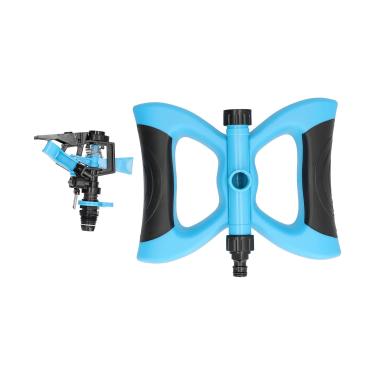 Imagem de Aspersor de plástico automático com bocal basculante 360° irrigador rotativo para gramado de jardim, irrigador de irrigação para suprimentos de jardim (azul)