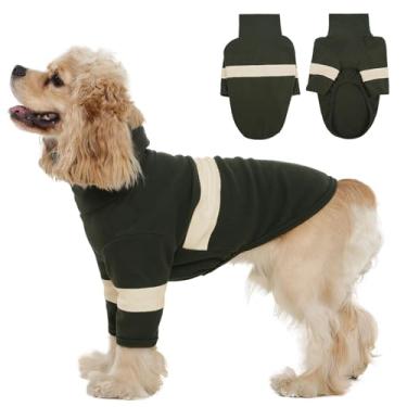 Imagem de LeleTail Moletom para cães pequenos, roupas quentes para animais de estimação para o inverno, primavera e outono, suéter de malha de gola rolê, pijama casaco para cães pequenos e médios, meninas