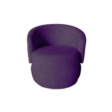 Imagem de Poltrona Decorativa Beatriz Orgânica Veludo Roxo - Mansão Decor