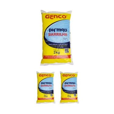Imagem de Kit 3 Elevador De Ph Granulado Barrilha 2kg - Genco