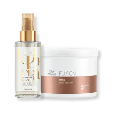 Imagem de Kit Wella - Máscara Capilar 500g Fusion + Óleo 100ml Oil Reflections L