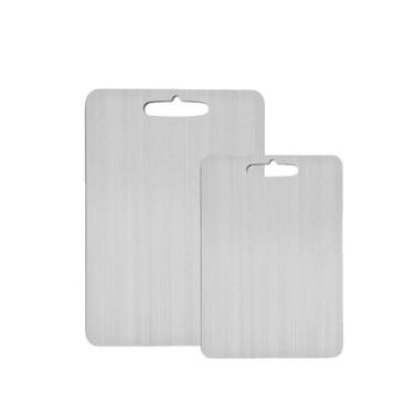 Imagem de Tabua de Carne Corte Cozinha Profissional Aço Inox 2un - CASACHA