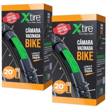 Imagem de Câmara de Ar Aro 20 Com Selante de Pneu Xtire Vacina de Pneu Para Bicicleta Válvula Americana 35mm