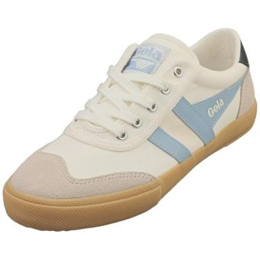 Imagem de Gola Tênis feminino badminton fashion, Branco/Ar/Azul-marinho/Goma, 37