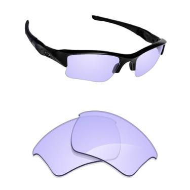 Imagem de Alphax Lentes de reposição polarizadas para óculos de sol Oakley Flak Jacket XLJ OO9009 - Opções, Roxo com pouca luz