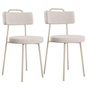 Imagem de Kit 02 Cadeiras Decorativas Estofada Sala Jantar Barcelona Arena L02 L