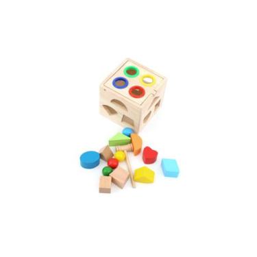 Imagem de Brinquedo educacional de madeira, caixa grande em forma de renda +3 an