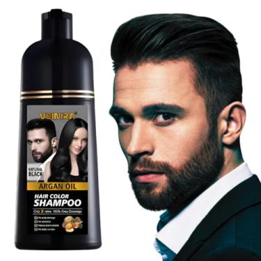 Imagem de Shampoo Tonalizante Natural Escurecedor Cabelo e Barba 400 ml Duração 30 dias Sem Amônia Preto