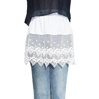 Imagem de Extensor de camisa de renda Modesty Vanrose Jan White L-XL feminino