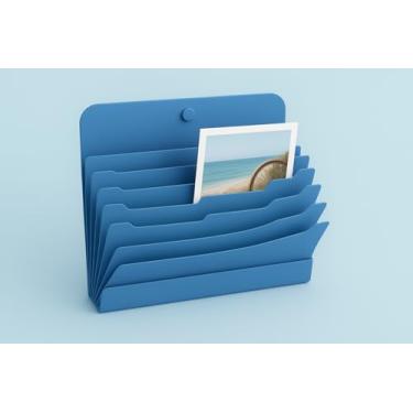 Imagem de Pasta Sanfonada Organizadora Pastel A4 – 5 Divisórias Expandível (Azul)