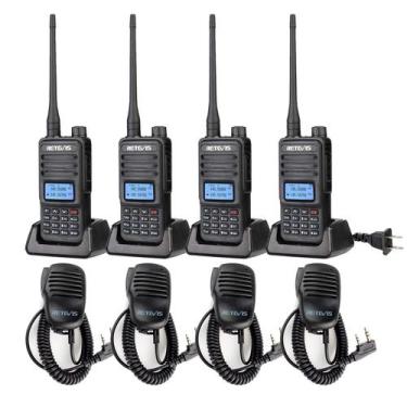 Imagem de Rádio bidirecional Retevis RT85 de longo alcance com microfone e displ