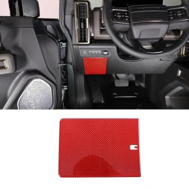 Imagem de Capa de painel de resistores internos de carro de fibra de carbono macia compatível com Hummer EV 2024+, para acessórios de decoração de painel de resistores Hummer EV, 1 peça