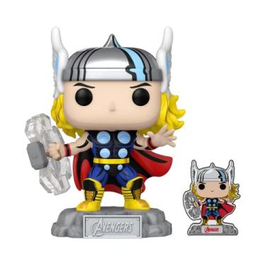 Imagem de Funko Pop! & Pin: The Avengers: Earth's Mightiest Heroes - 60th Anniversary, Thor with Pin, Amazon Exclusive 1190