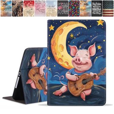 Imagem de FQTBCEARI Capa para Samsung Galaxy Tab S9 FE 5G 10,9 polegadas/Galaxy Tab S9 11 polegadas (2023), capa fina de couro PU, suporte ajustável com capa de despertar/hibernar automático, arte em aquarela