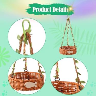 Imagem de Baoblaze Casinha de pássaros para dentro da gaiola, decorativo, universal, para pendurar, caixa de criação para papagaios, agapornis e conures, Redondo