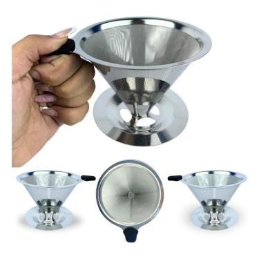 Imagem de 2X Coador Filtro De Café 103 Peneira Aço Inox Sem Uso De Pap