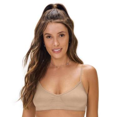 Imagem de Top De Alça Sem Costura Zee Rucci Bege, GG, Bege