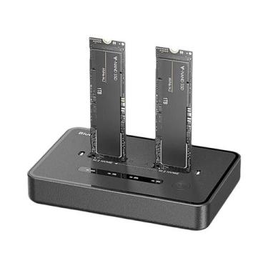 Imagem de Estação De Clonagem Dual-Bay USB C NVME SSD 20Gbps Blueendless Clonado