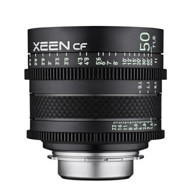 Imagem de ROKINON Lente Cinema XEEN Cf 50 mm T1.5 Pro com construção de fibra de carbono e marcações luminosas para montagem Canon EF
