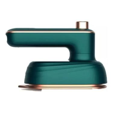 Imagem de 2X Mini Ferro De Passar Roupa A Vapor Portátil Cor Verde