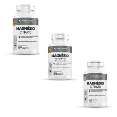 Imagem de Kit 3 Magnésio Citrato 500mg 3x120 cps Floral Ervas-Unissex