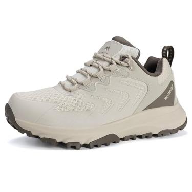 Imagem de OUTJET Tênis feminino à prova d'água leve e confortável para trilha ao ar livre, Branco, 39