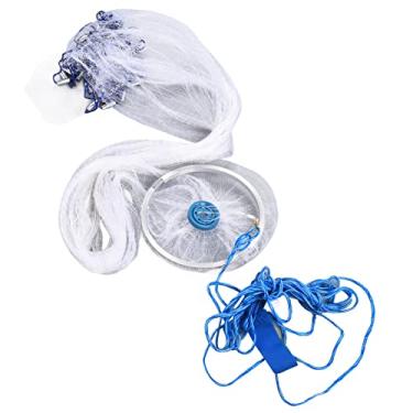 Imagem de ZAWELIYO Rede de Fundição Flexível, Equipamento de Pesca Robusto e Durável para Viveiros de Peixes, Fácil de Usar para Iscas Vivas, Material de Nylon + Aço para Entusiastas da Pesca