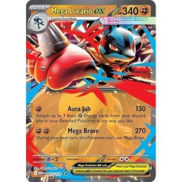 Imagem de Pokemon - Mega Lucario ex - 077/132 - ME01: Mega Evolution (MEG) - Double Rare - Single Card