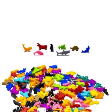 Imagem de BoardGameSet Aquatic Animals Meeple Figure Set 8pcs | Mixed Colors | Board Game Accessories Game Bits Organizer Board Games Pieces Accessory for DND Replacements Gift