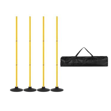 Imagem de Zxpjkyu 4 Bastões de Treinamento de Agilidade, Marcações de Futebol, Equipamentos de Treinamento de Agilidade para Esportes Ao Ar Livre, amarelo