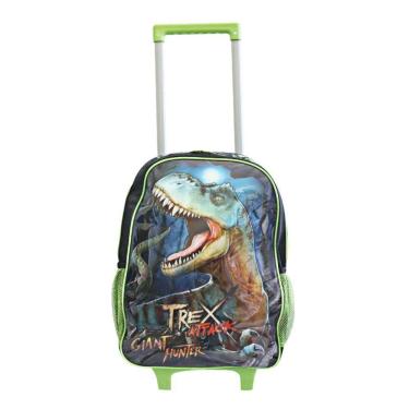 Imagem de Mochila Escolar De Rodinhas Dinossauro T-rex