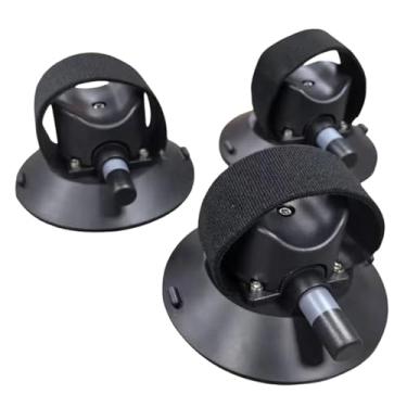 Imagem de Colaxi Suporte para bicicletas com ventosas, 3 peças, fácil instalação, peças de reposição profissionais para teto de carro, suprimentos de nylon preto.