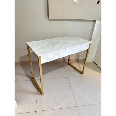 Imagem de Mesa Escrivaninha Home Offiice Athena -metalon Dourado 90cm