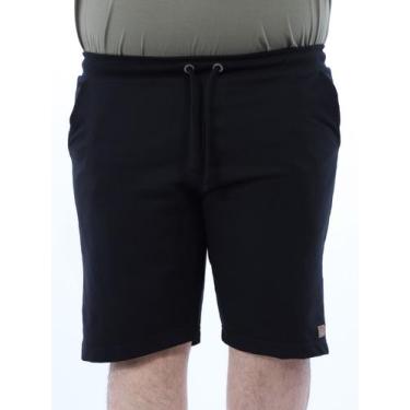 Imagem de Bermuda Plus Size Masculina de Moletom Academia Preto - ANISTIA, G5