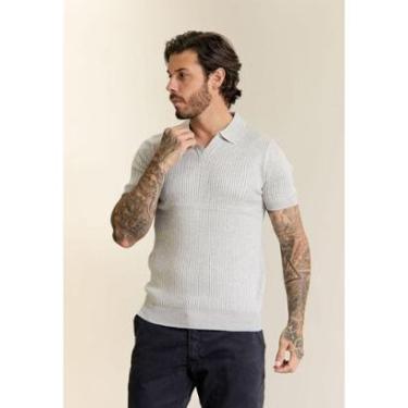 Imagem de Camisa Tricot Masculina Gola Polo em V Dialogo-Masculino