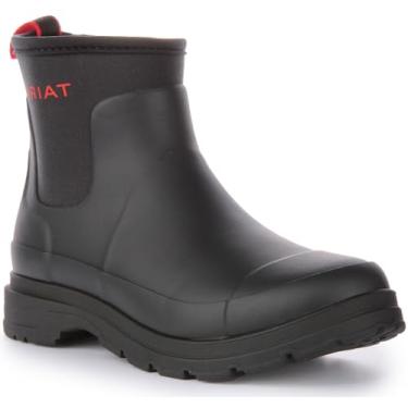 Imagem de Ariat Botas femininas Kelmarsh Shortie Pull On Rain Casual Ankle Low Heel 2,5-5 cm - Vermelha