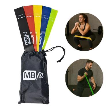 Imagem de Kit 5x Faixa Elásticas Extensor Mini Band Theraband Fisioterapia Superband Treinamento Funcional-Unissex