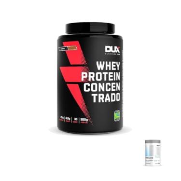 Imagem de Kit Whey Protein Concentrado 900g Cookies + Creatina Crealive 300g DUX