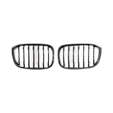 Imagem de Grelha Frontal Brilhante Preta Simples E Dupla Para BMW G01 X3 G02 X4 