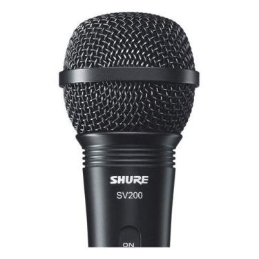 Imagem de Microfone Vocal De Mão Profissional Com Fio Shure Sv200