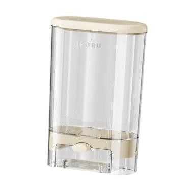 Imagem de Generic Dispensador de sabão em pó para lavar roupa, recipiente para armazenar cereais, dispensador de grãos secos, recipiente para sabão em pó, caixa para, Branco