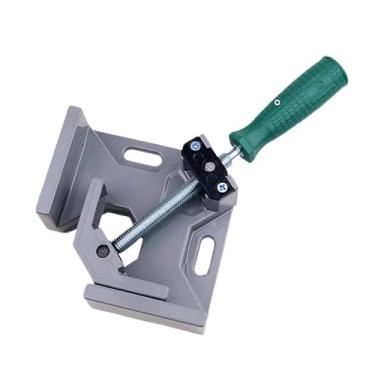 Imagem de Baoblaze Grampo de canto em liga de alumínio com mandíbula articulada, ideal para posicionar esquadros e trabalhar madeira, perfeito para molduras de fotos e