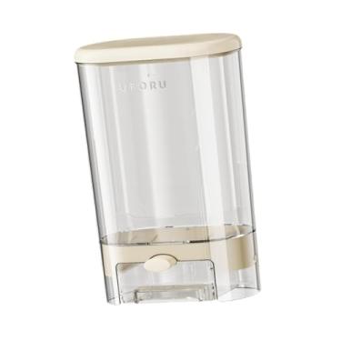 Imagem de KiBcsLic Recipiente para sabão em pó, dispensador de pérolas perfumadas, recipiente hermético para armazenamento de cereais, como arroz, Branco