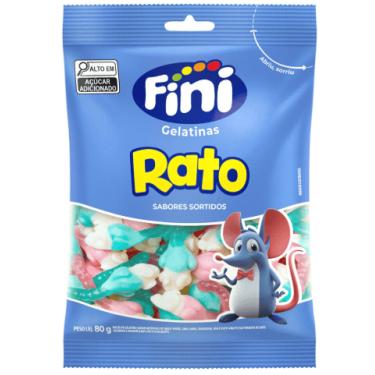 Imagem de Bala de Gelatina Rato Sortidos Frutas Silvestres Fini 80g Pacote Sem Glúten