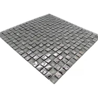 Imagem de Pastilha De Vidro Rocha Cg15bn 30x30 La Bella Griffe, Cinza-escuro