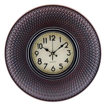 Imagem de Relógio De Parede Decorativo Clássico 40cm Cobre