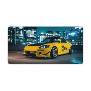 Imagem de HouLaiZhe JDM Car S2000 City Night Rooftop Gaming Mouse Pads JDM Car Desk Pads grandes para teclado de mesa de computador 30 x 60 cm