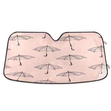 Imagem de STAYTOP Guarda-chuvas fofos para para-brisas de carro, protetor de viseira dobrável, mantém a frescura, bloqueia raios UV e acessórios para proteger carros, SUVs, caminhões-M