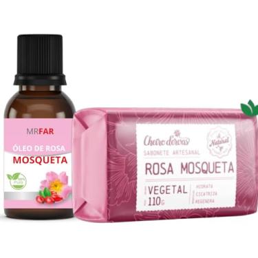 Imagem de Kit com Rosa Mosqueta 30ml MRfar + Sabonete Artesanal Rosa Mosqueta 110g